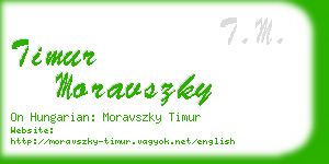 timur moravszky business card